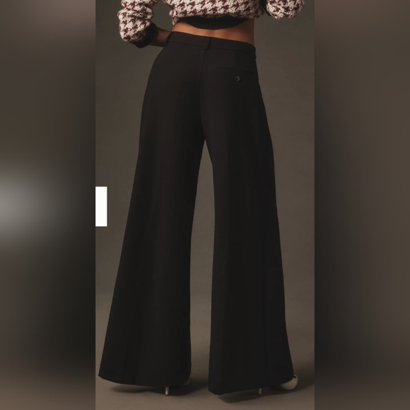 Anthropologie Maeve The Avery Black Wide Leg Pants Size 2 New With Tags Pleated - Picture 3 of 14